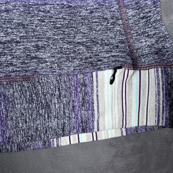 Lululemon Race Your Pace Long Sleeve Osaka Stripe Black Grape Size 4 - Picture 4 of 5